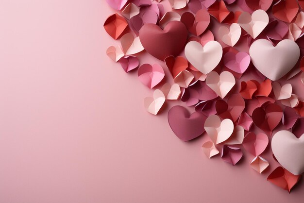 Red and pink hearts background