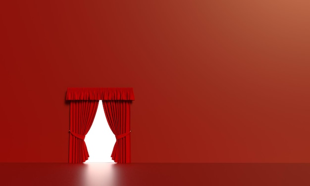 Red Pink Orange Stage Showcase Waving Velvet Drape Background Wallpaper Copy Space Texture Theatre Textile Fabric Concert Opera Entertainment Art Presentation Cinema Light Award Dramatic Flim Classic