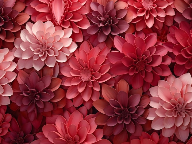 Red and pink petals in a pile