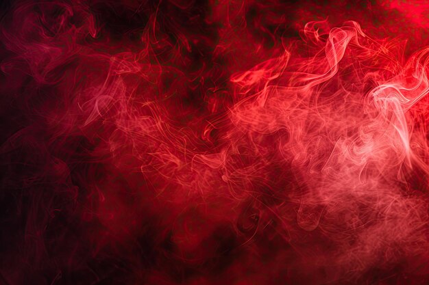 Red and pink smoke on a black isolated background