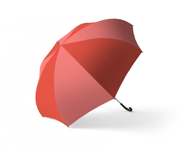 Красный и розовый зонт