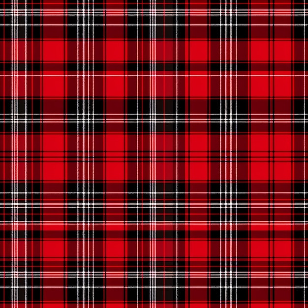 Photo red plaid pattern background image black and red tartan plaid seamless pattern