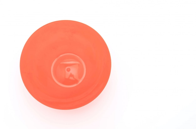 red plastic bowl