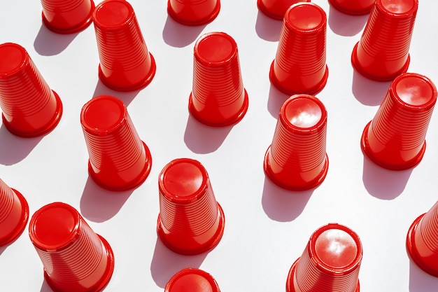 Red Plastic Drinking Cups