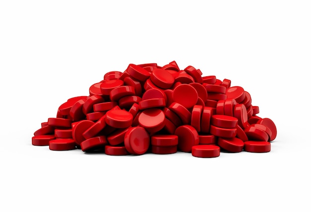 Red Plastic pellets Background Closeup PVC granules Polymer Black plastic beads resin polymer