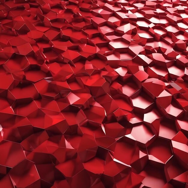 Red polygonal mosaic background creative business design 3d rendering illustration