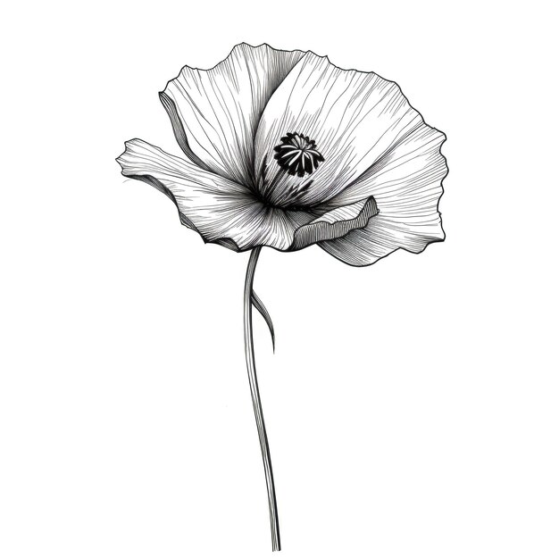 Photo red poppy flower ai generated