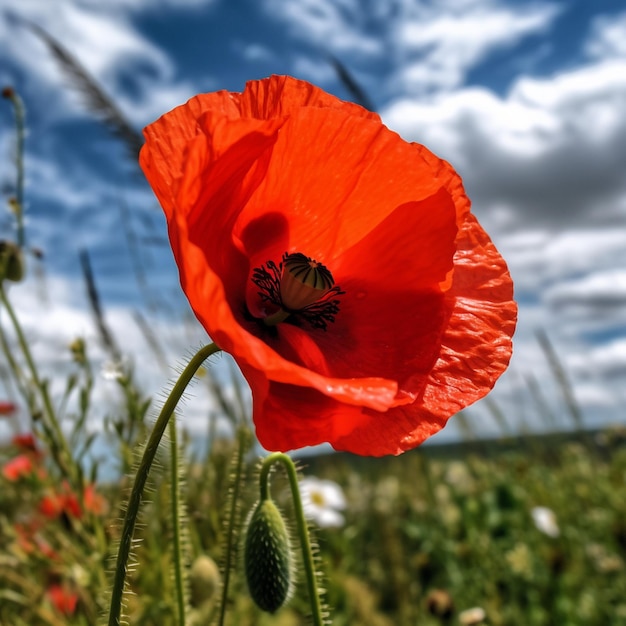 Red poppy high quality 4k ultra hd hdr