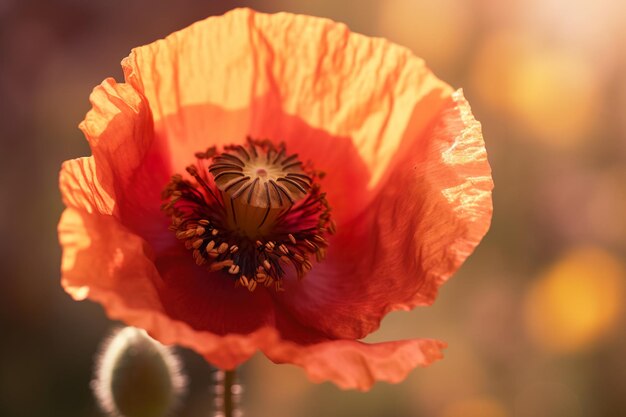 red poppy photo for american memorial day celebration