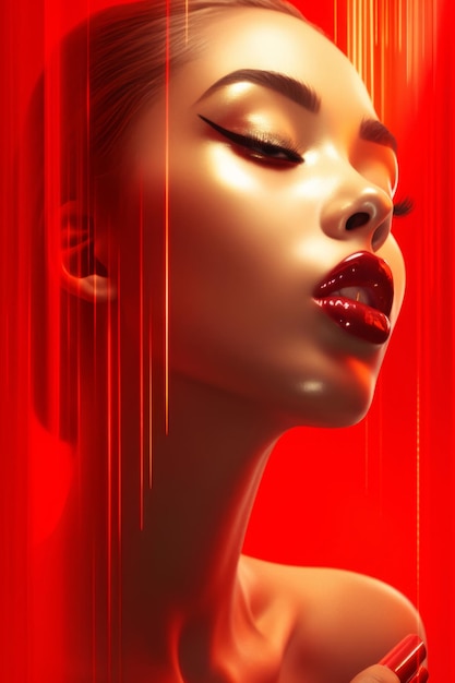 A red poster for the red lips.