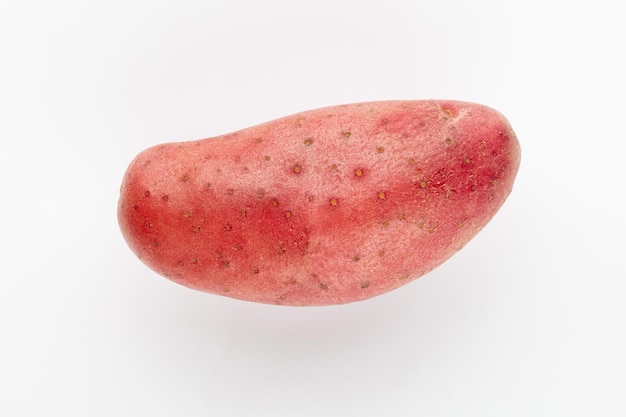 Red potato isolated on white background.