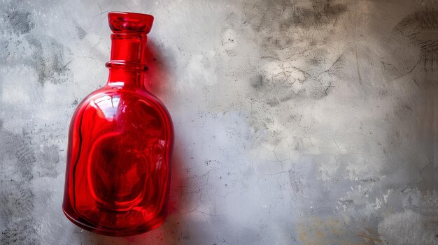 The red potion bottle of the Middle Ages glass bottle Generated by artificial intelligence