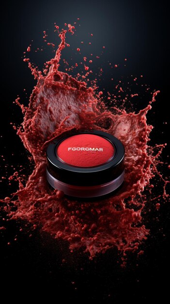 Photo red powder on black background