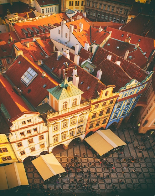 Red Prague roofs