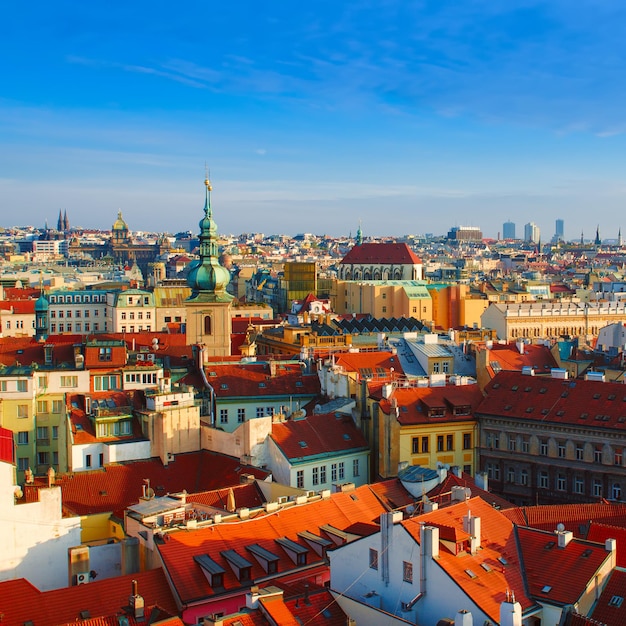 Red Prague roofs