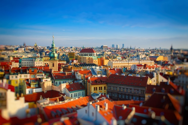 Red prague roofs