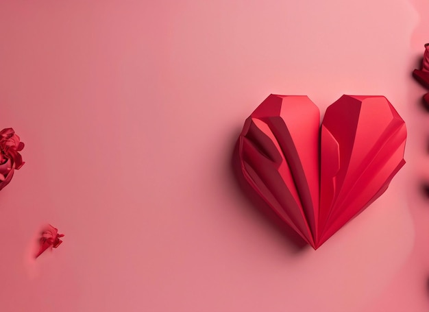 Photo red product background heart