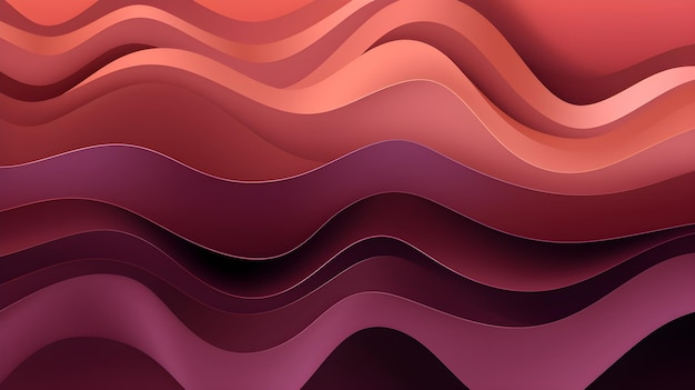 波状のパターンを持つ赤と紫の背景