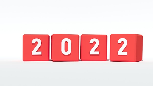 사진 2022년의 빨간 퍼즐, 3d 렌더링