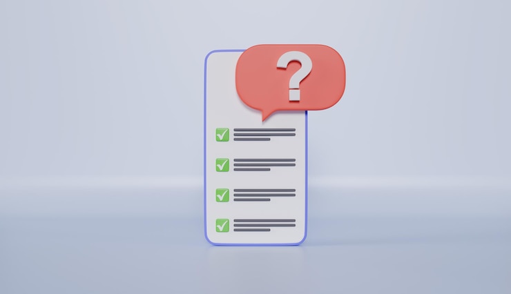 Photo red question mark icon a symbol of inquiry and support often used in mobile apps and websites