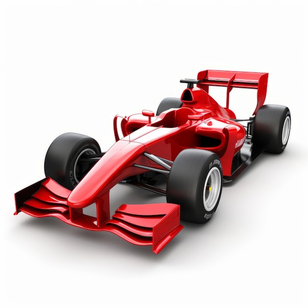 Photo a red race car on a white background