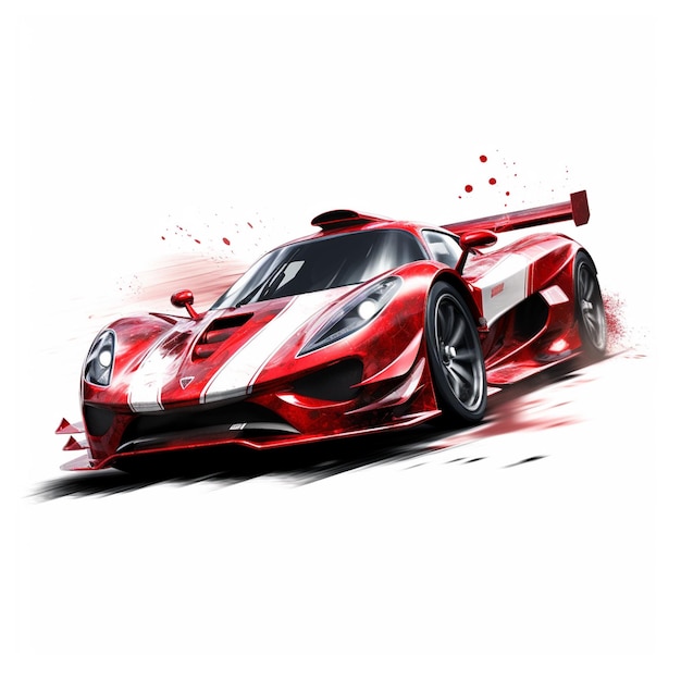 red racing car