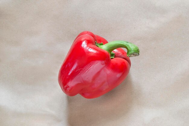 Red raw bell pepper