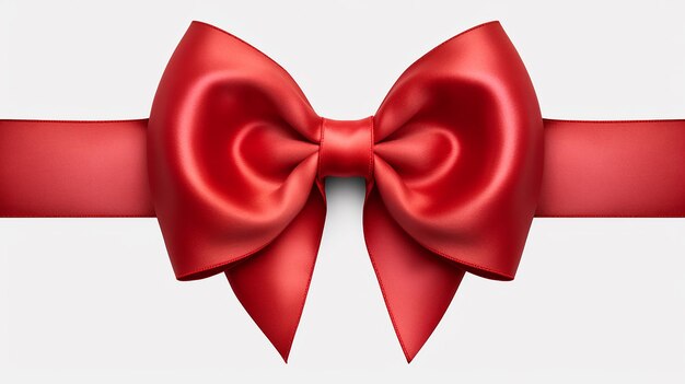 Photo red ribbon bow isolated on transparent background