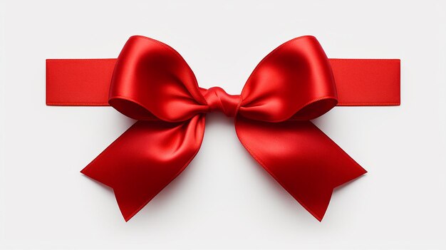 Photo red ribbon bow isolated transparent