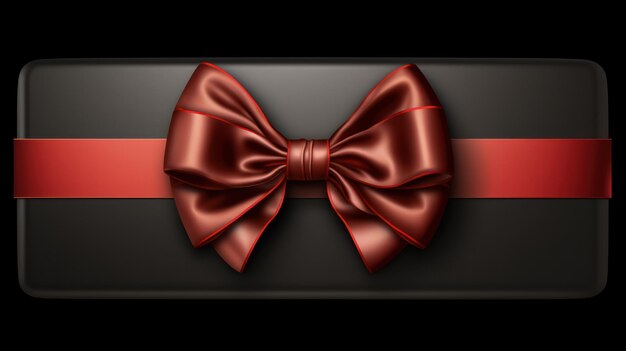 Foto red ribbon glamour gedefinieerd minimalistisch wonder