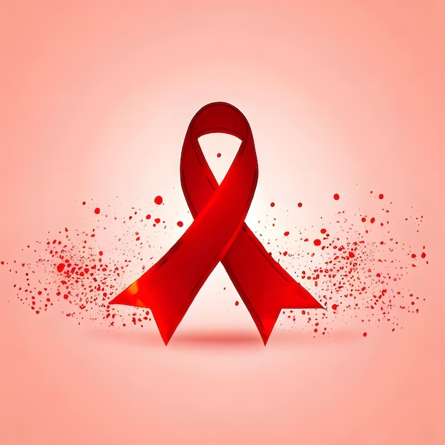 Red ribbon is a helpful symbol of international messaging and awareness for aids day