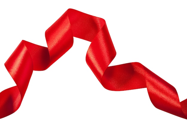 Red ribbon isolated on white