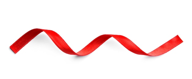 Red ribbon isolated on white