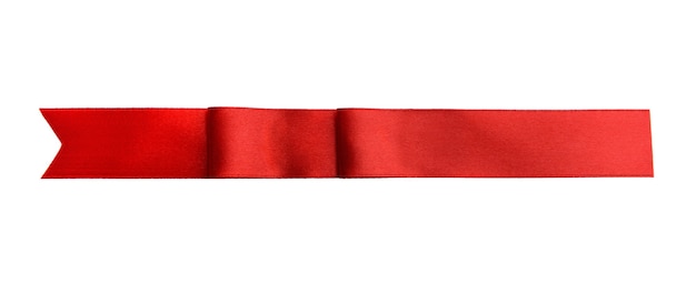 Photo red ribbon isolated on white