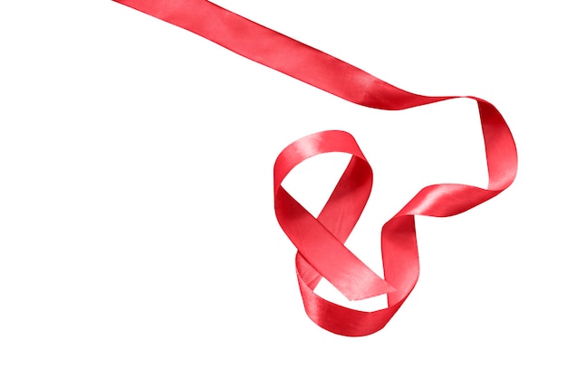 Red ribbon isolated