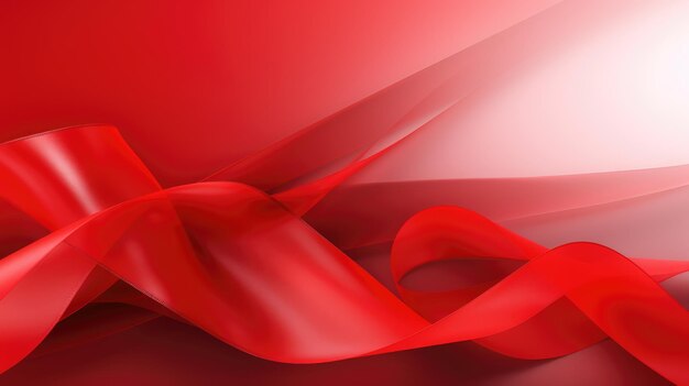 Red ribbon on red background