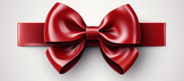 Red Ribbon Tie and Bow Gift Wrapping