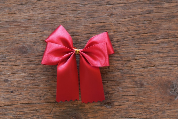 Photo red ribbon with bow