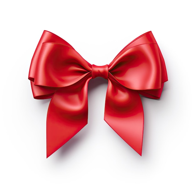 A red ribbon with a bow