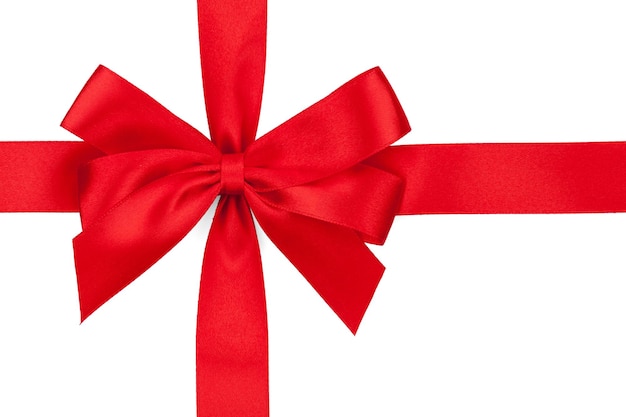 red ribbon with bow