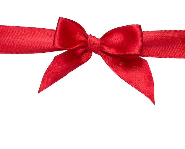 Red ribbon with bow