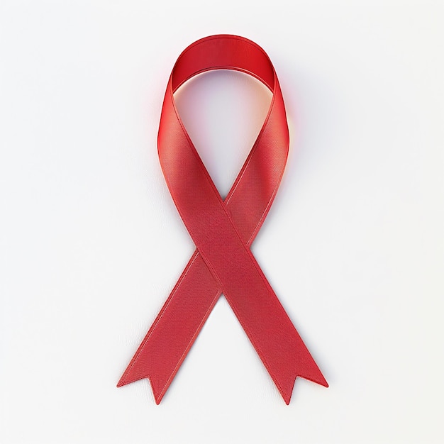 a red ribbon with a white background and a white background