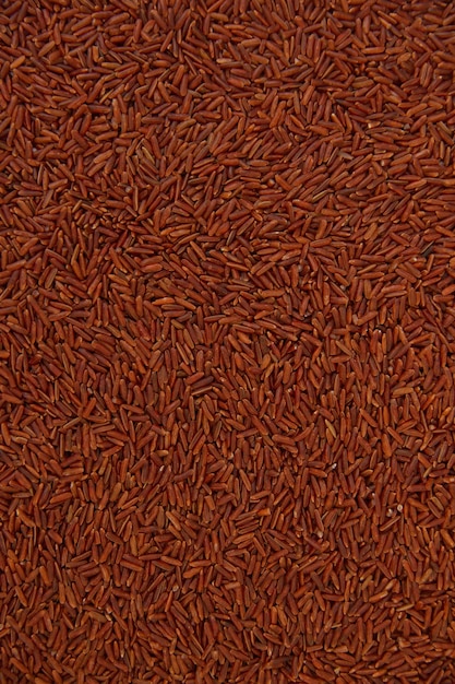 Red rice background texture Top view