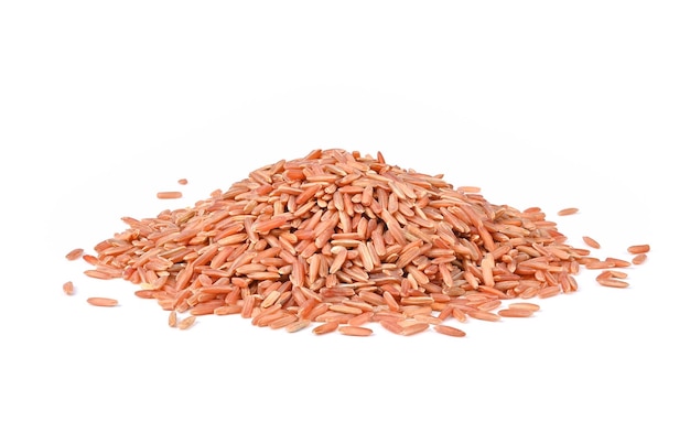 Red Rice isolated on white background