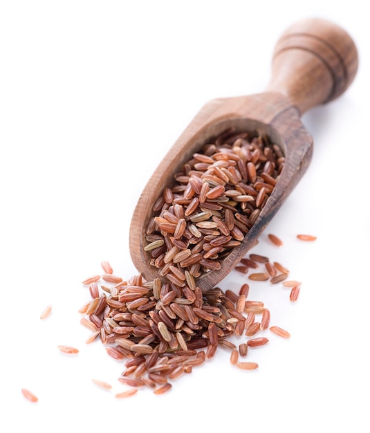 Red Rice isolated on white