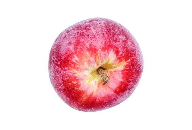 Red ripe apple isolated on white background