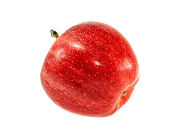 Red ripe apple on a white background