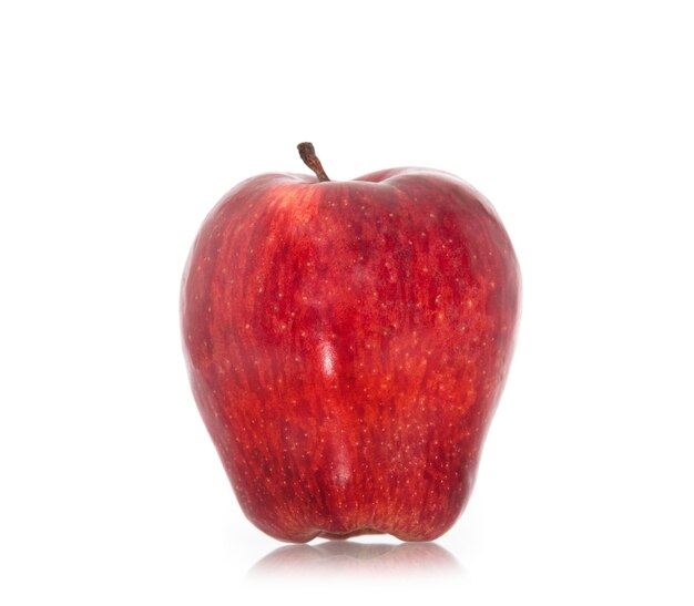 Photo red ripe apple on white