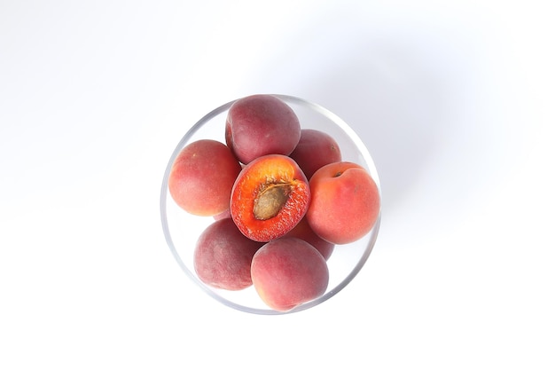 Red Ripe Apricot Peach juicy sweet natural daylight