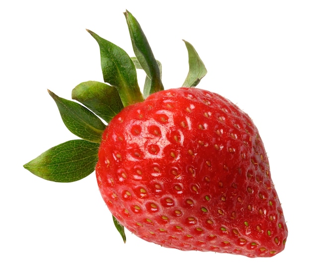 Red ripe strawberry on isolated background